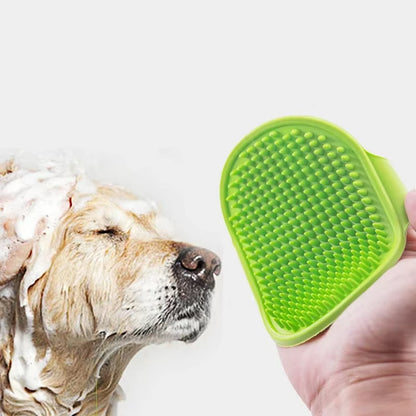 Professional Pet Grooming Bath Brush and Massage Gloves for Cats and Dogs - Waterproof Soft Bristle Deshedding and Cleaning Tool