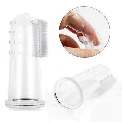 Premium Silicone Pet Finger Toothbrush for Dogs and Cats - Tartar Control and Oral Care Tool for Fresh Breath