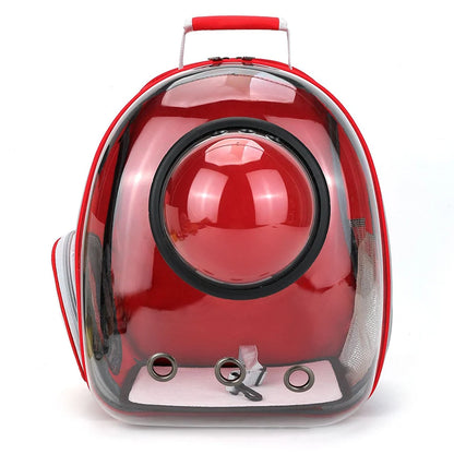Transparent Pet Backpack Carrier - Breathable and Portable Space Capsule for Cats and Dogs
