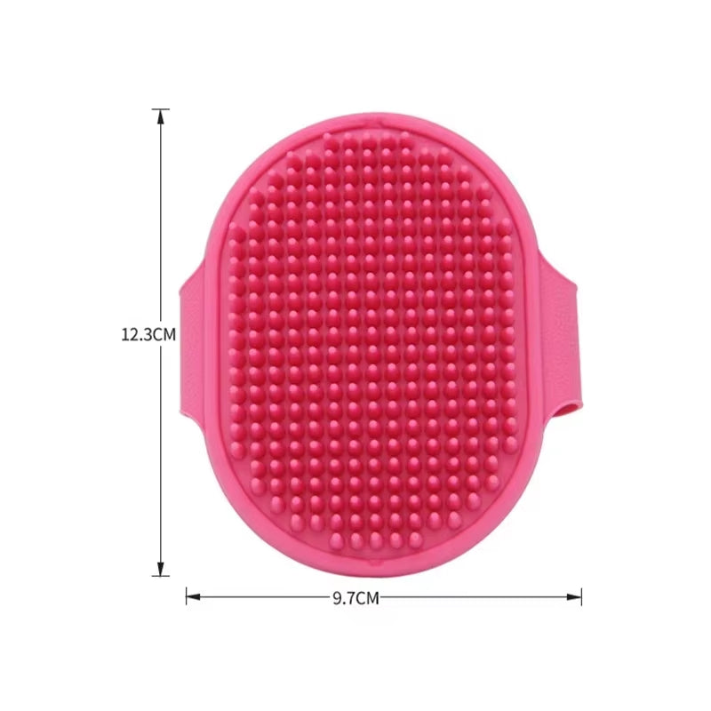 Professional Pet Grooming Bath Brush and Massage Gloves for Cats and Dogs - Waterproof Soft Bristle Deshedding and Cleaning Tool