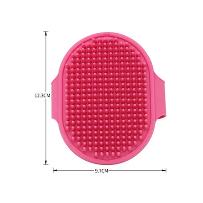 Professional Pet Grooming Bath Brush and Massage Gloves for Cats and Dogs - Waterproof Soft Bristle Deshedding and Cleaning Tool
