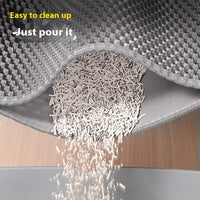 Extra Large Heavy-Duty Waterproof Cat Litter Mat with Two Layers, Non-Slip Design, and Washable Pet Floor Protection