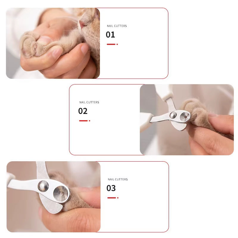 Professional Circular Hole Cat Nail Scissors - Premium Pet Nail Clippers for Small Dogs and Cats - Grooming Supplies for Claw Trimming