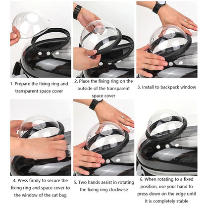 Transparent Pet Backpack Carrier - Breathable and Portable Space Capsule for Cats and Dogs