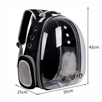 Transparent Pet Backpack Carrier - Breathable and Portable Space Capsule for Cats and Dogs