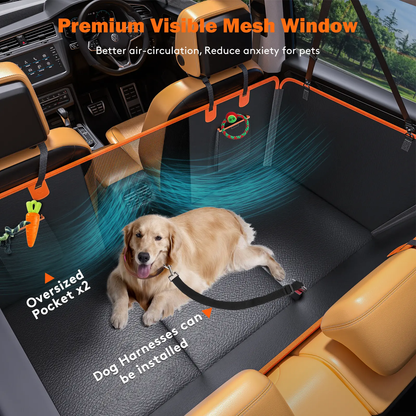 MIXJOY Waterproof Dog Car Seat Cover and Folding Dog Bed for Travel, Supports Pets Up to 400 lbs, Versatile Outdoor Use