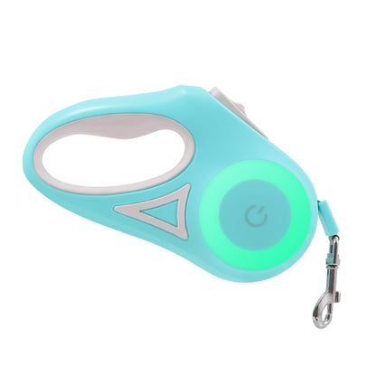 Retractable Dog Leash and Collar Set with Automatic Tension Control for Small to Medium Breeds