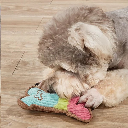 Plush Squeaky Bone Toy for Small to Medium Dogs - Durable Chew Toy for Aggressive Chewers and Dental Care