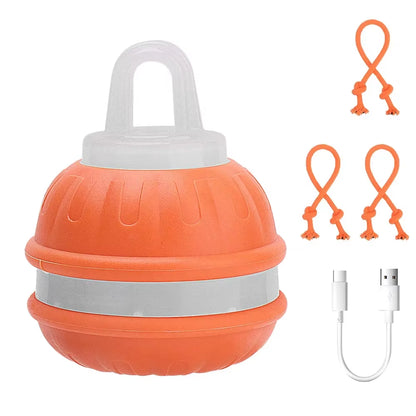 Rechargeable Interactive Automatic Rolling Toy for Cats and Dogs with Faux Tail - Electric Training Device Simulating Mouse Behavior