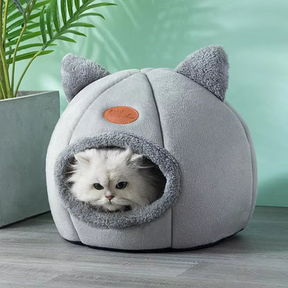 Deep Sleep Comfort Winter Cat Bed and Small Dog House - Cozy Indoor Tent and Nest for Pets