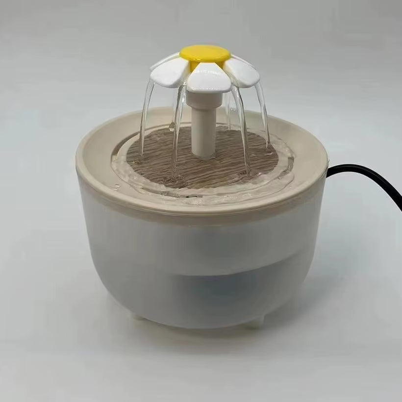 Filtered Electric Cat Water Fountain - 1200ml Quiet Recirculating Dispenser