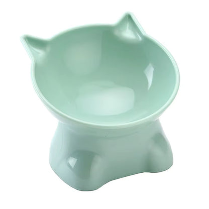 Elevated Cat Bowl with Angled Design for Enhanced Accessibility - Perfect for Cats and Small Dogs - Sleek Black Finish