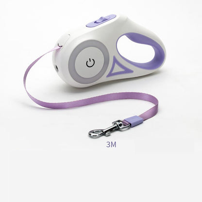 Retractable Dog Leash and Collar Set with Automatic Tension Control for Small to Medium Breeds