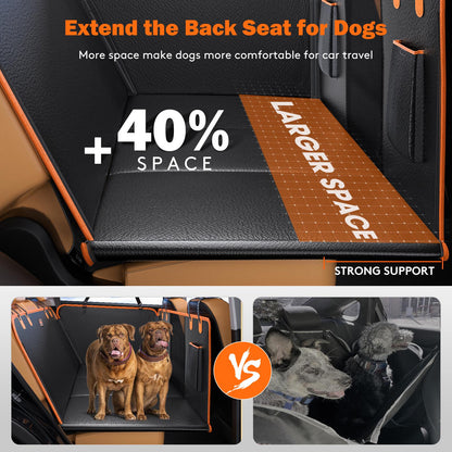 MIXJOY Waterproof Dog Car Seat Cover and Folding Dog Bed for Travel, Supports Pets Up to 400 lbs, Versatile Outdoor Use