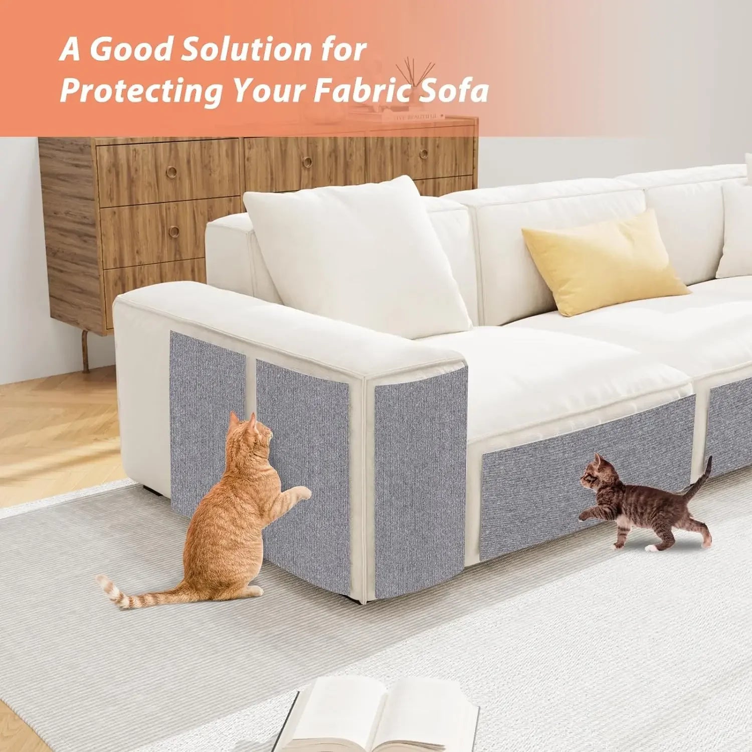 Adjustable Self-Adhesive Cat Scratching Mat for Enhanced Furniture Protection