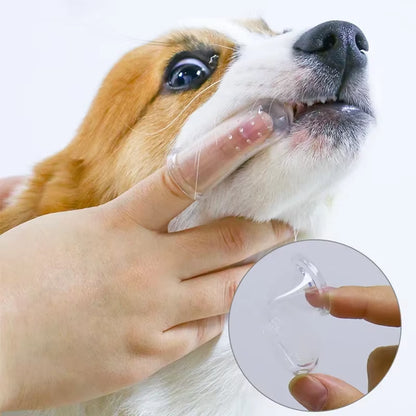 Premium Silicone Pet Finger Toothbrush for Dogs and Cats - Tartar Control and Oral Care Tool for Fresh Breath
