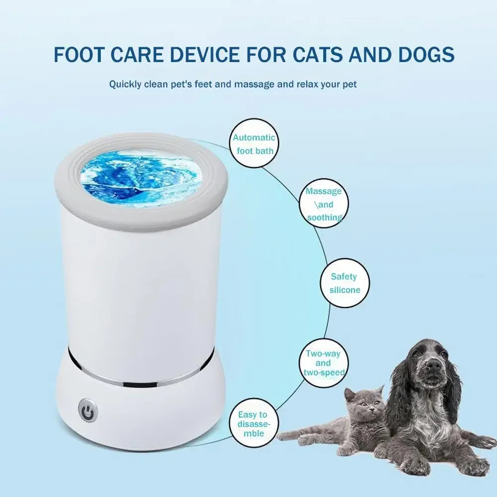 Automatic Electric Dog Paw Cleaner and Massager with USB Charging for All Dog Sizes