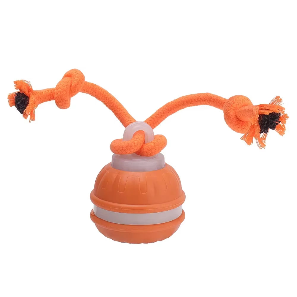 Rechargeable Interactive Automatic Rolling Toy for Cats and Dogs with Faux Tail - Electric Training Device Simulating Mouse Behavior