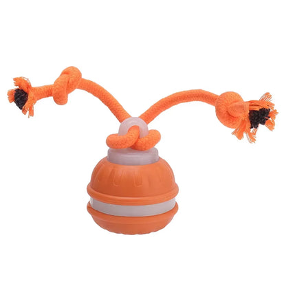 Rechargeable Interactive Automatic Rolling Toy for Cats and Dogs with Faux Tail - Electric Training Device Simulating Mouse Behavior