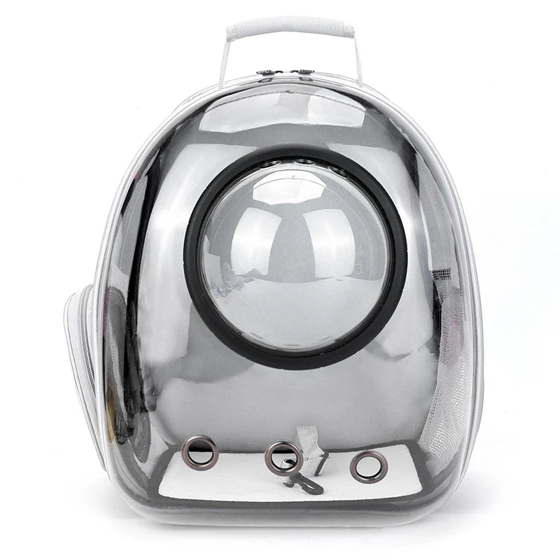 Transparent Pet Backpack Carrier - Breathable and Portable Space Capsule for Cats and Dogs