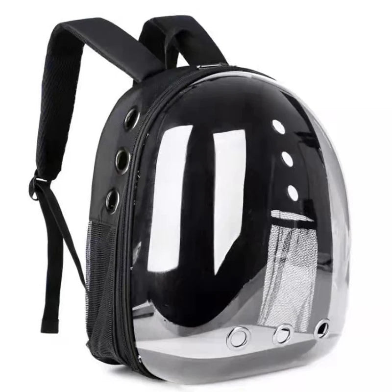 Transparent Pet Backpack Carrier - Breathable and Portable Space Capsule for Cats and Dogs