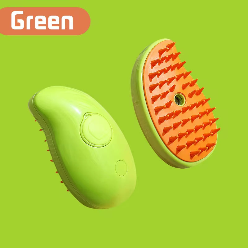 3-in-1 Electric Pet Grooming Brush with Steam, Spray, and Massage Features for Cats and Dogs