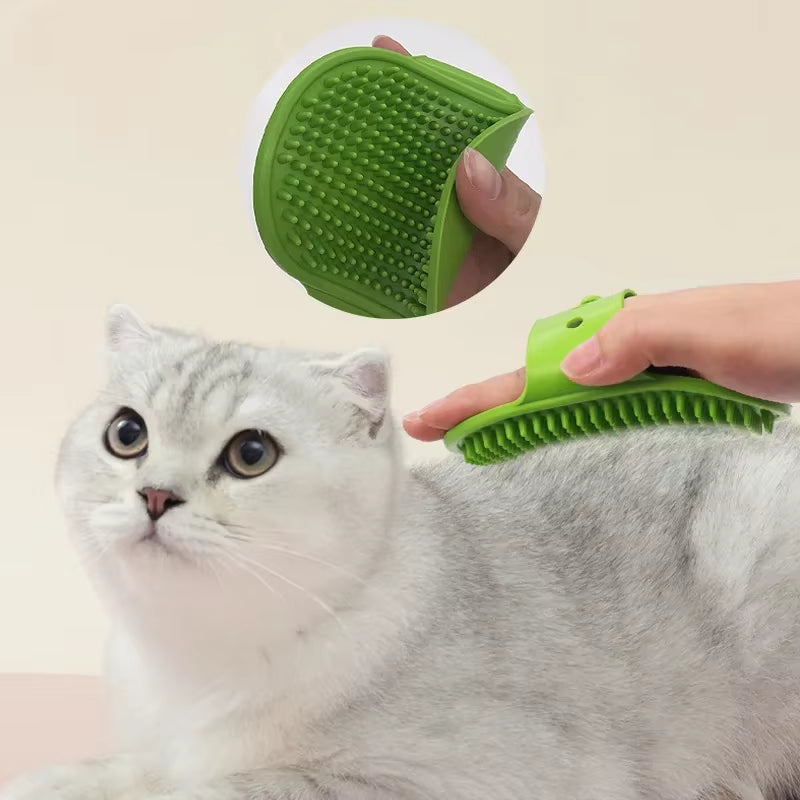 Professional Pet Grooming Bath Brush and Massage Gloves for Cats and Dogs - Waterproof Soft Bristle Deshedding and Cleaning Tool