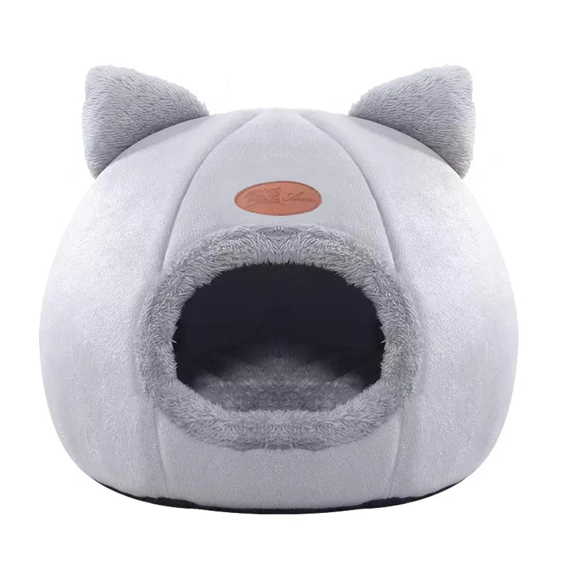 Deep Sleep Comfort Winter Cat Bed and Small Dog House - Cozy Indoor Tent and Nest for Pets